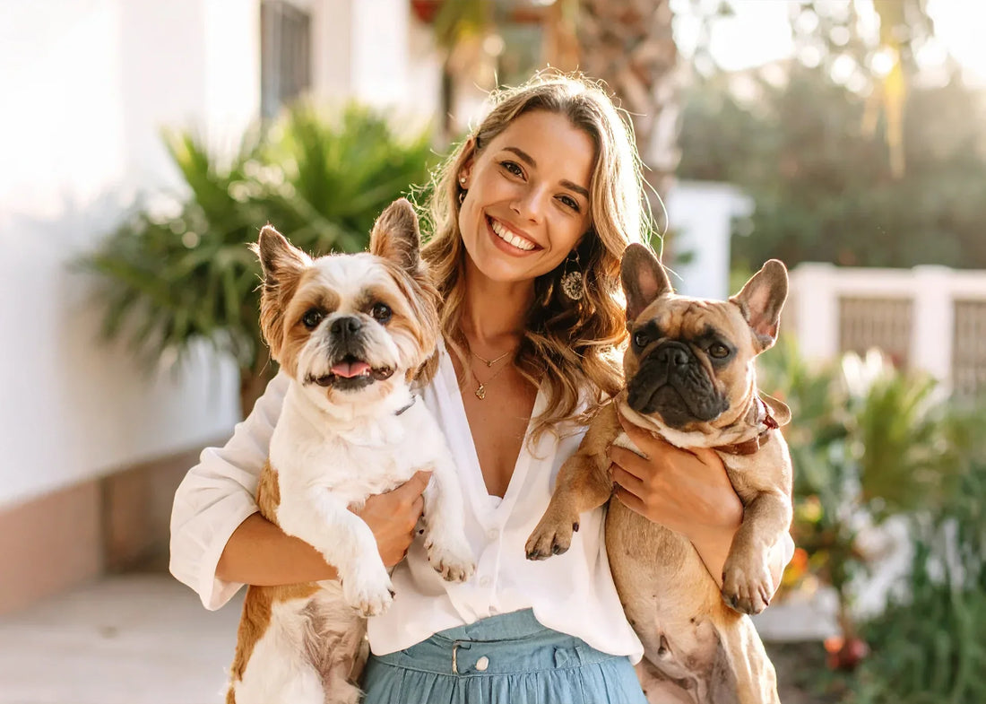 Populaire hondenrassen bij vrouwen, waaronder Golden Retriever, Shih Tzu, Cavalier King Charles, Franse Bulldog en Border Collie