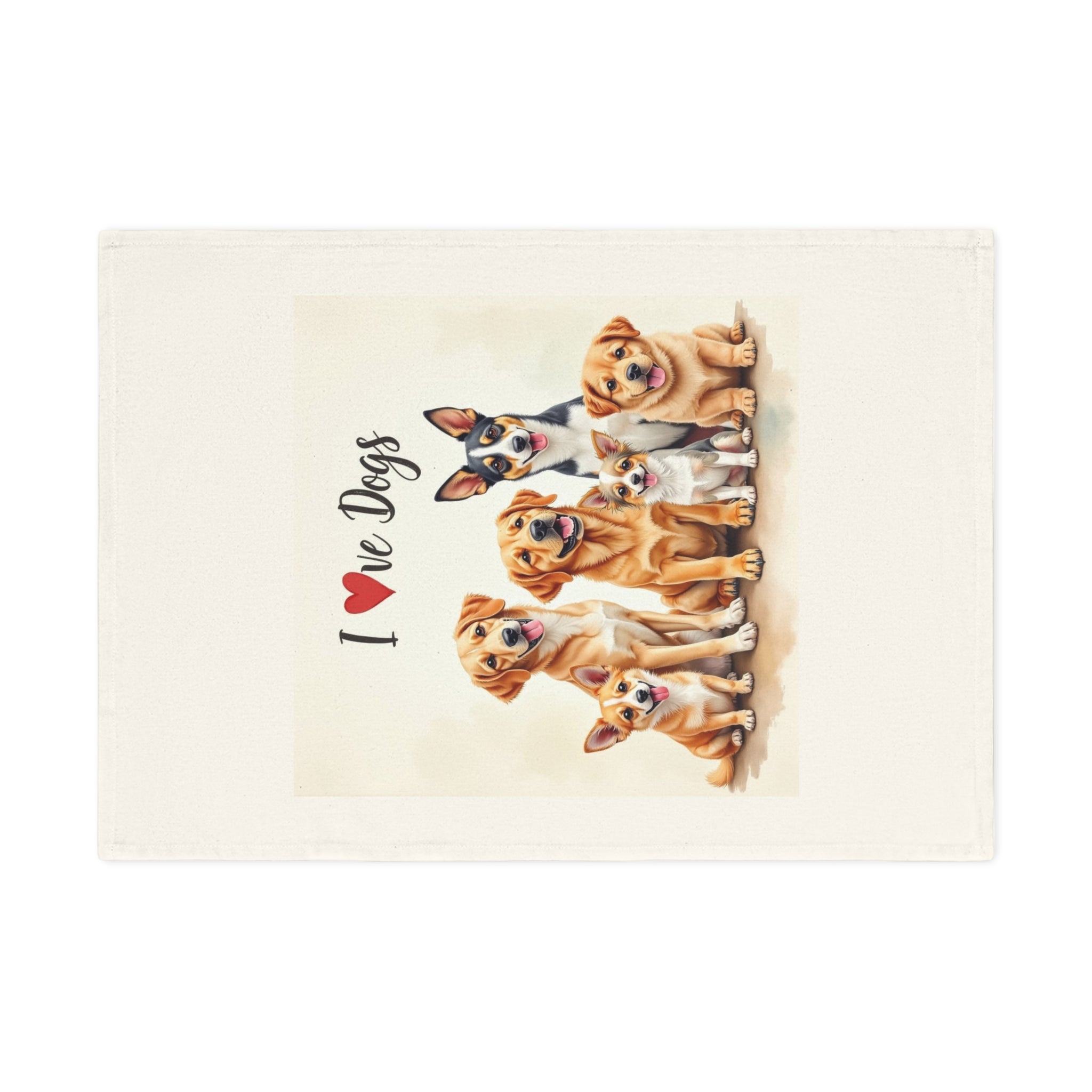 I Love Dogs Katoenen Theedoek