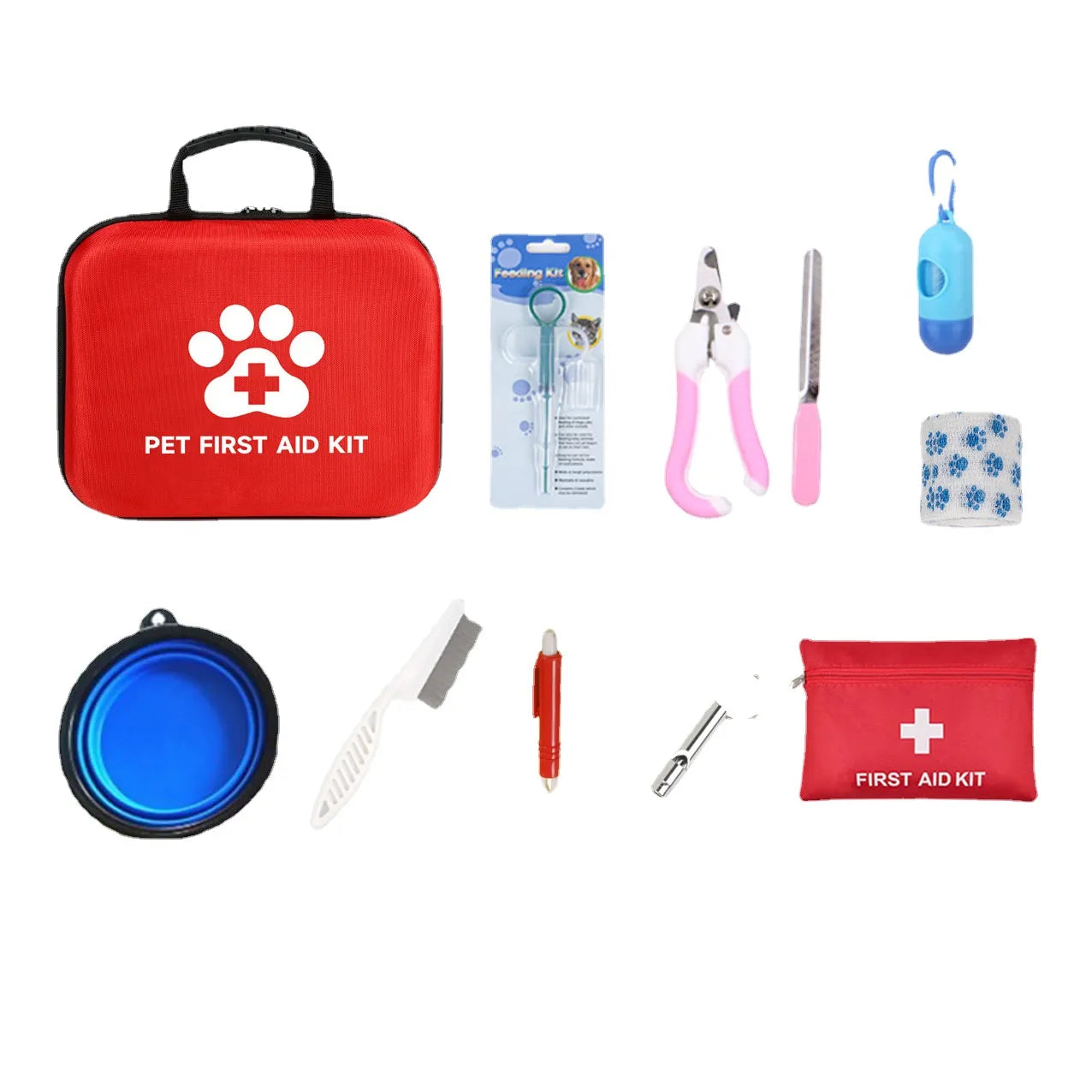 PETZZ First Aid Kit - Eerste Hulp - EHBO-Koffer voor Honden - WOEF - Hondenhoek.com de online winkel voor hond en baasje