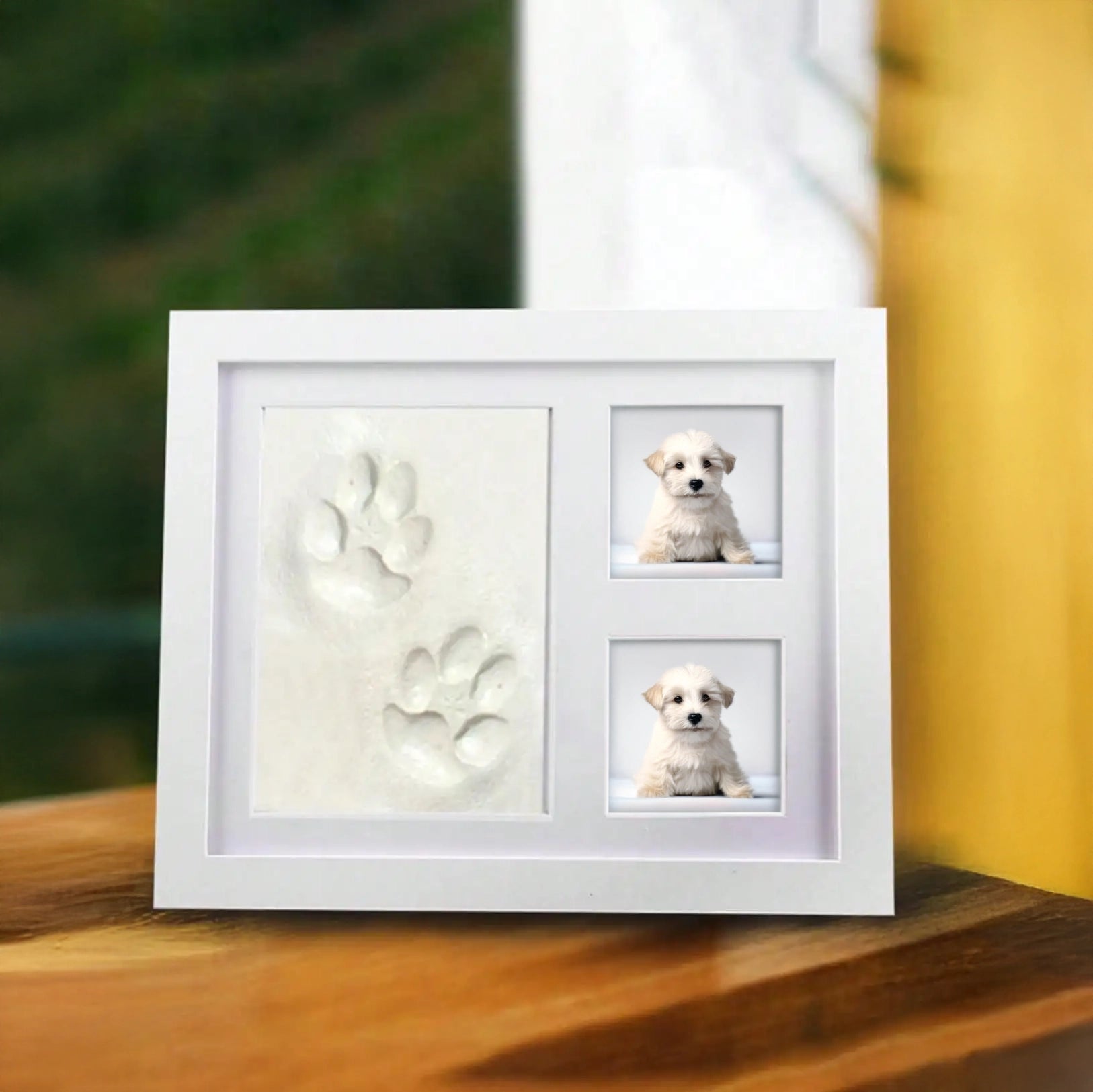 Herdenkingskader met speciale klei voor honden- of kattenpoot