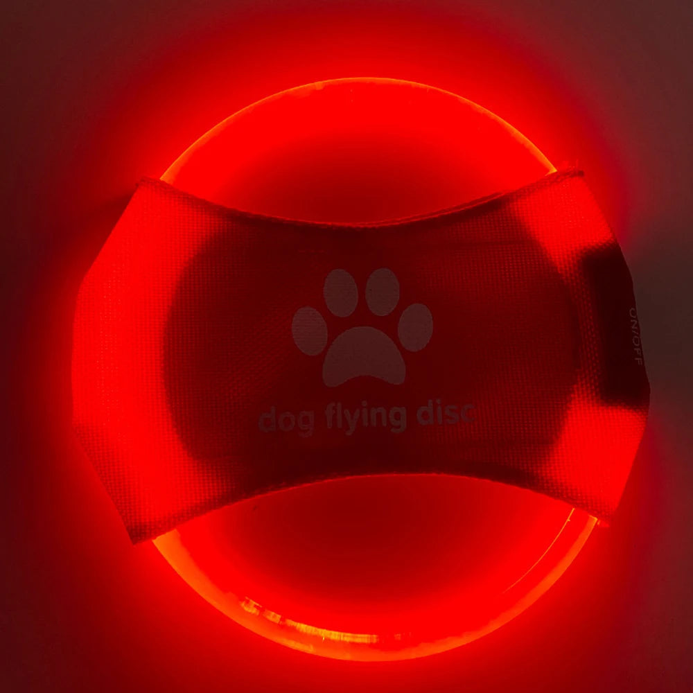 Nachtelijk Plezier: LumiPaws Lichtgevende Frisbee - USB-Oplaadbaar