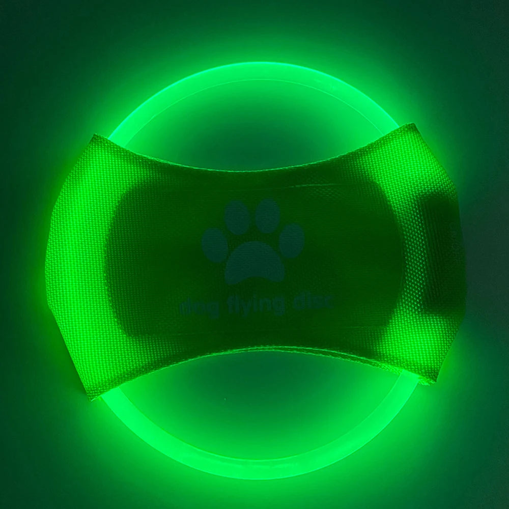 Nachtelijk Plezier: LumiPaws Lichtgevende Frisbee - USB-Oplaadbaar
