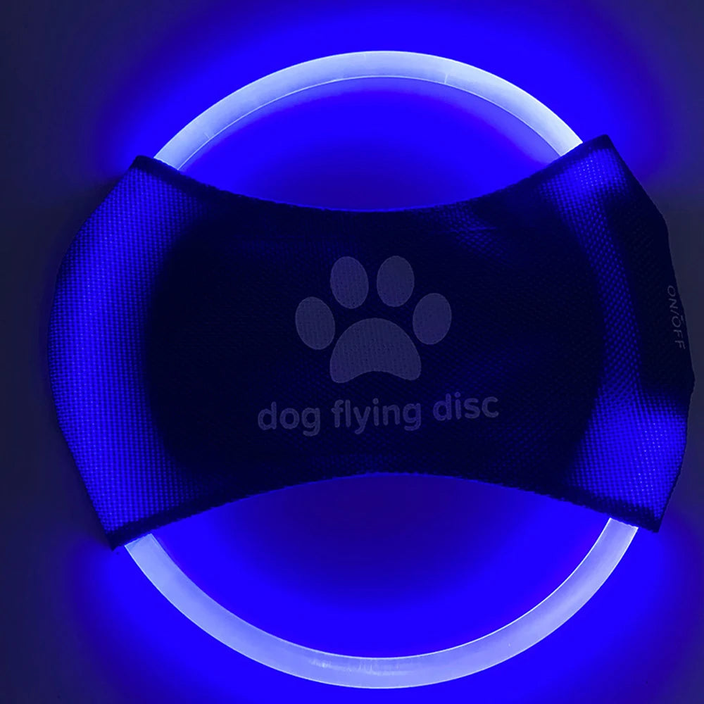 Nachtelijk Plezier: LumiPaws Lichtgevende Frisbee - USB-Oplaadbaar