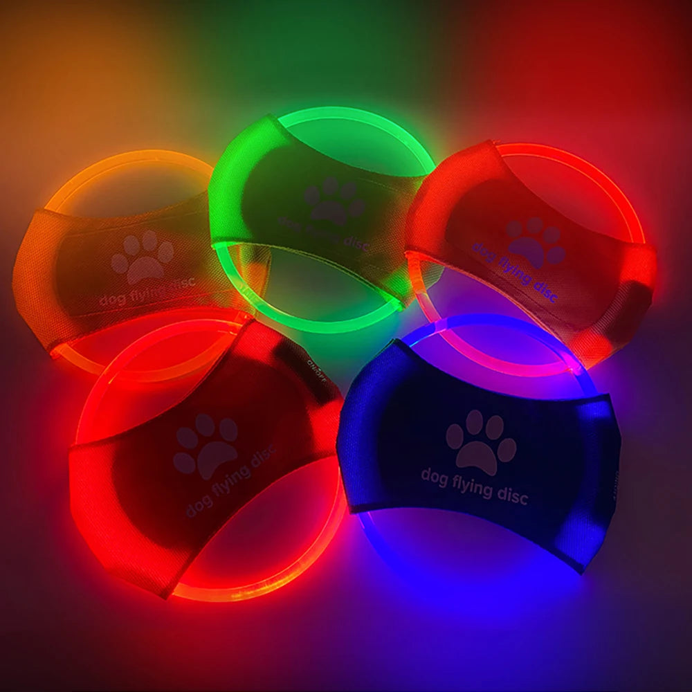 Nachtelijk Plezier: LumiPaws Lichtgevende Frisbee - USB-Oplaadbaar