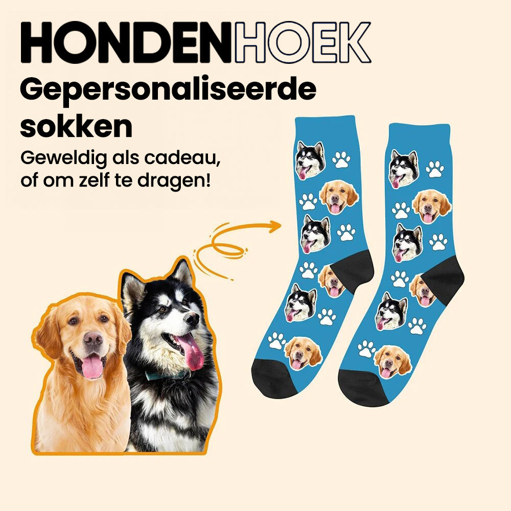 Gepersonaliseerde Sokken - Sokjes met foto van Hond - Online Winkelen Petzz Hondenhoek online winkel voor hond en baasje sokken gepersonaliseerd