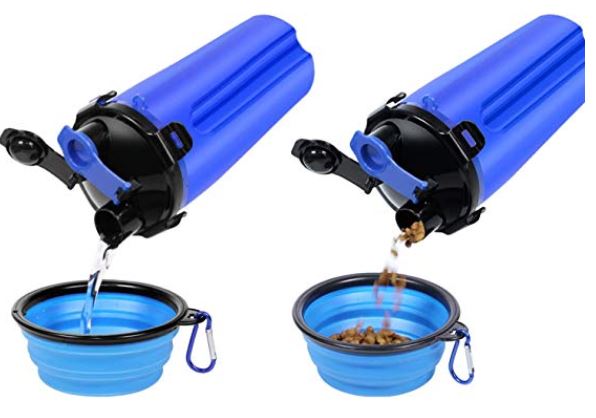 2 in 1 Water en Voedsel Container - Makkelijk op pad met de Hond