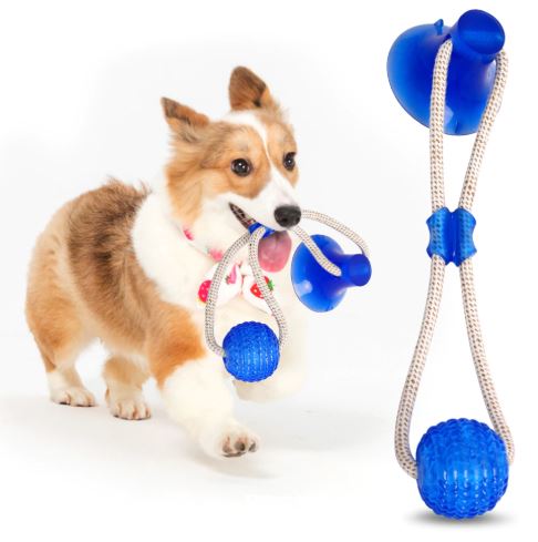 Honden Touw Kauwbal met Zuignap - Urenlang Speelplezier - Hondenhoek