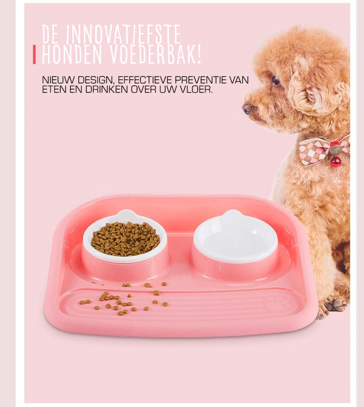 Innovatieve anti-lek honden voederbak eten drinken