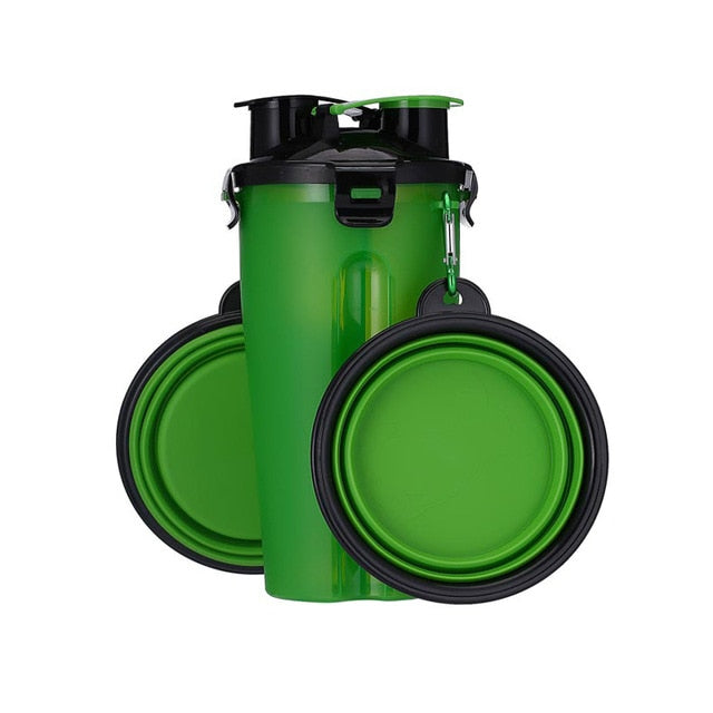 2 in 1 Water en Voedsel Container - Makkelijk op pad met de Hond