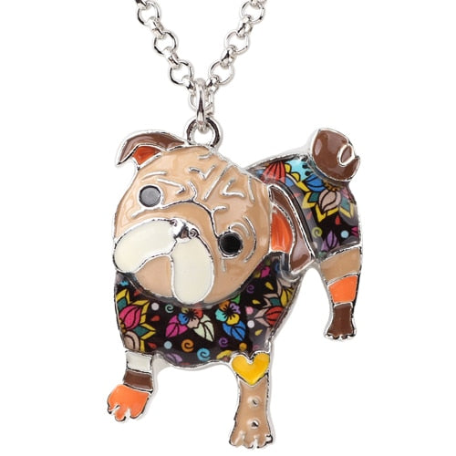 Artsy Bulldog Kleurrijke Ketting - Sieraden voor Baasje - Hondenhoek