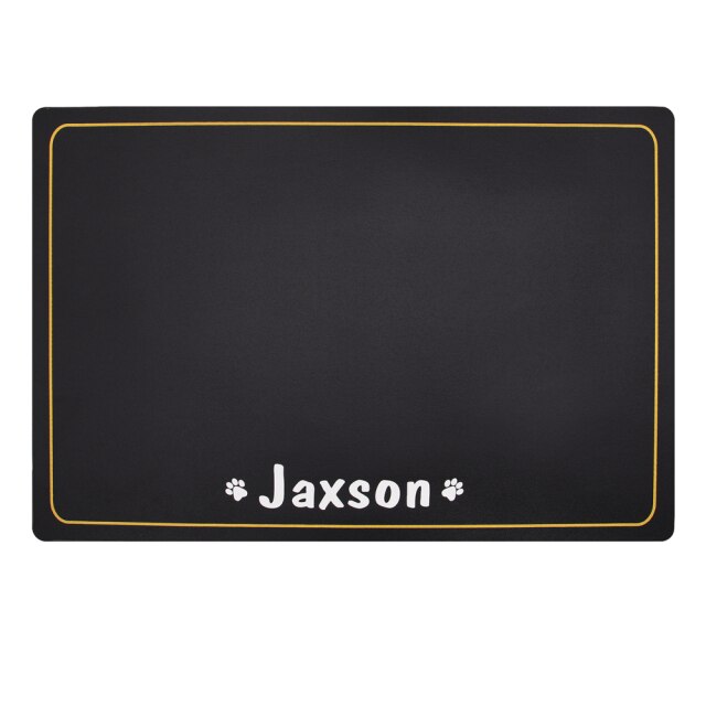 Luxe Gepersonaliseerde Voederbakmat - Mat met naam hond - Hondenhoek