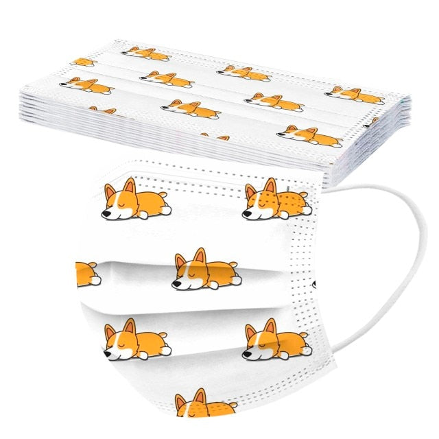 PETZZ Wegwerp Mondmasker met Hondenprint - Mondkapje kopen - WOEF