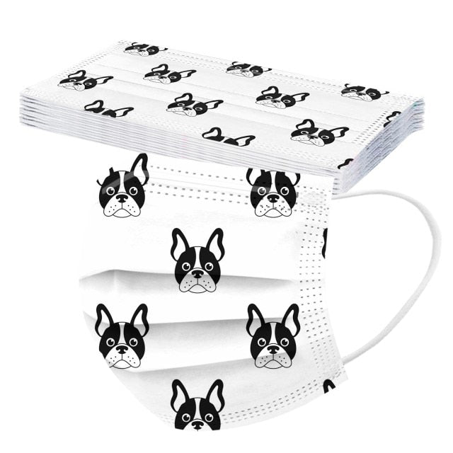 PETZZ Wegwerp Mondmasker met Hondenprint - Mondkapje kopen - WOEF