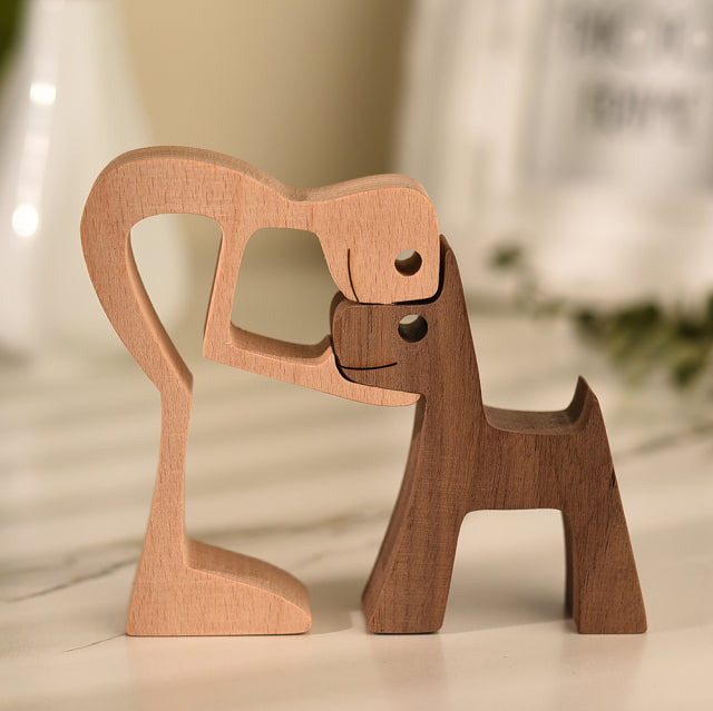 PETZZ Houten Ornamenten - Prachtige Beeldjes - Nieuw - Hondenhoek.com