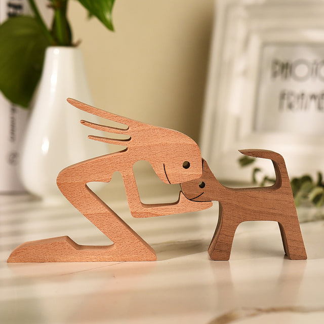 PETZZ Houten Ornamenten - Prachtige Beeldjes - Nieuw - Hondenhoek.com