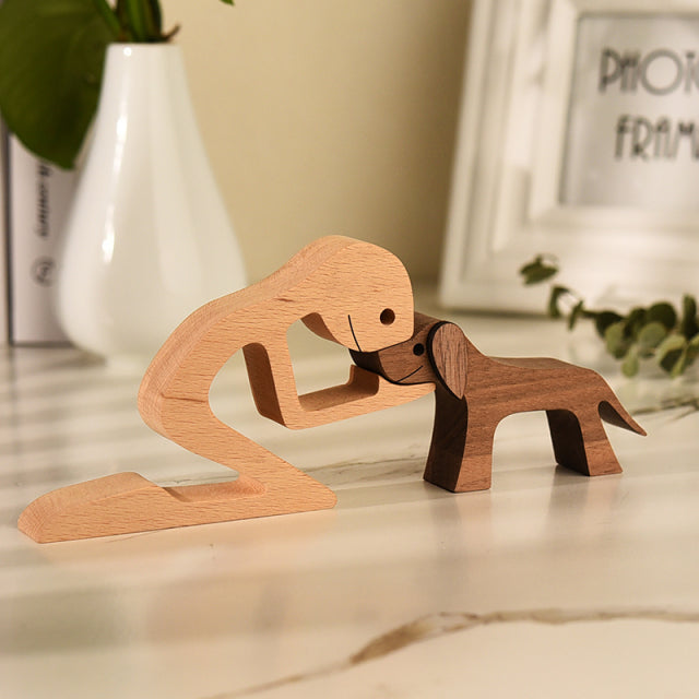 PETZZ Houten Ornamenten - Prachtige Beeldjes - Nieuw - Hondenhoek.com