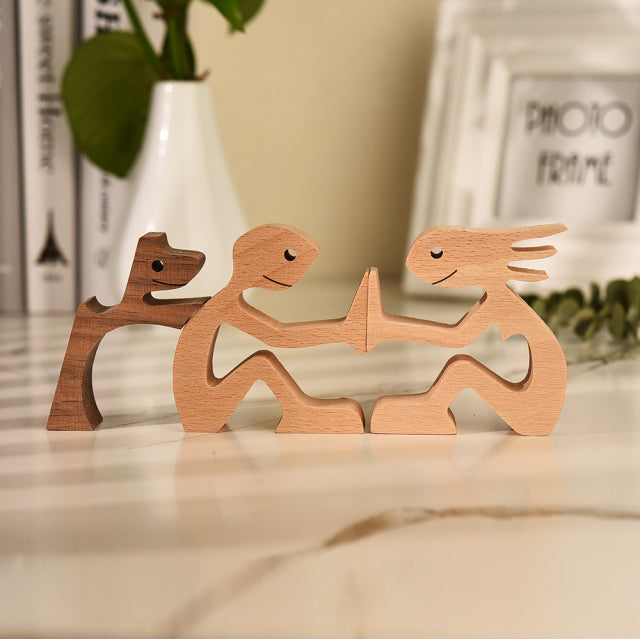 PETZZ Houten Ornamenten - Prachtige Beeldjes - Nieuw - Hondenhoek.com