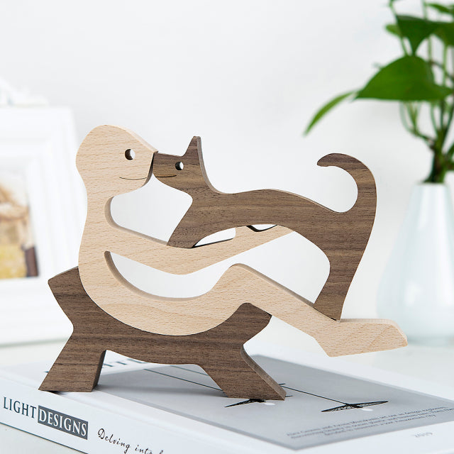 PETZZ Houten Ornamenten - Prachtige Beeldjes - Nieuw - Hondenhoek.com