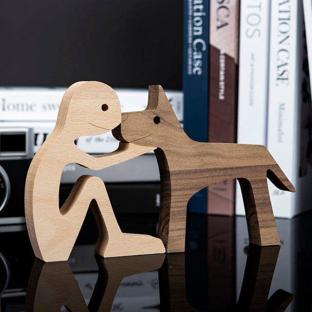 PETZZ Houten Ornamenten - Prachtige Beeldjes - Nieuw - Hondenhoek.com
