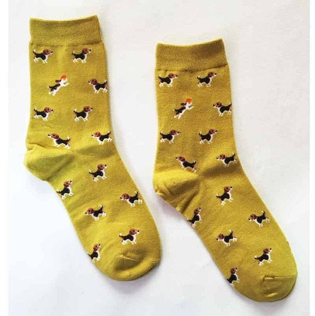 Hippe Doggo Sokken met Print - Leuke Sokken met Honden - Hondenhoek