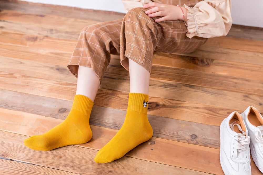 Schattige Sokken met Hondenkop - Sokken voor Mensen - Hondenhoek