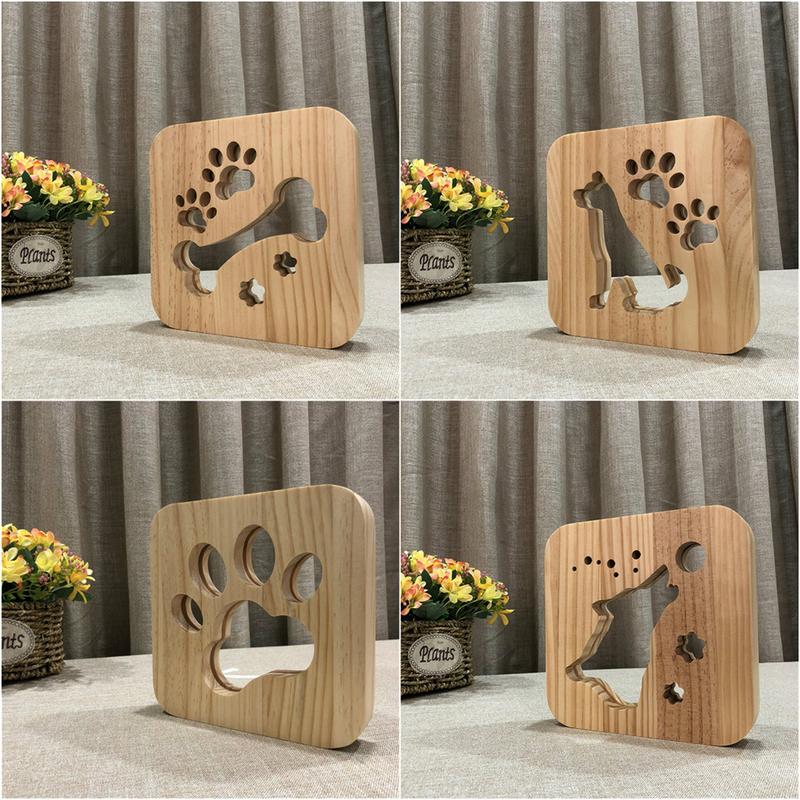 Houten Honden Thema Lamp - Prachtige Lamp voor in Huis - WOEF Boetiek